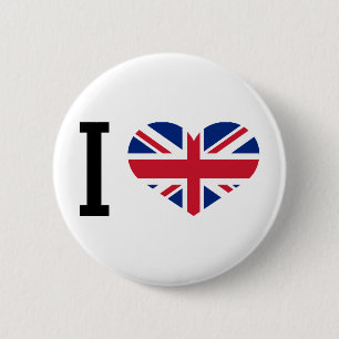 I Liebe England Button