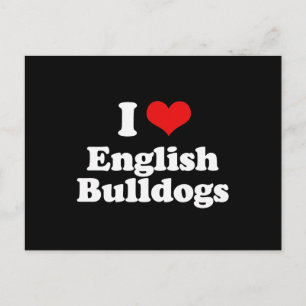 I Liebe English Bulldogs Postkarte