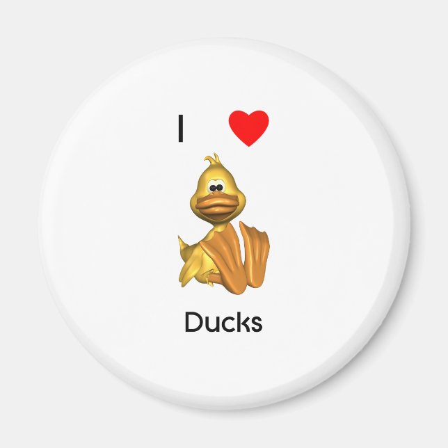 I Liebe Enten Magnet (Vorne)
