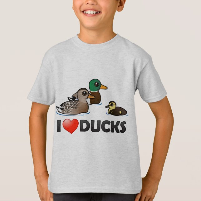 I Liebe-Enten T-Shirt (Vorderseite)