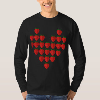 I Liebe Erdbeeren Berry Heart Frucht Kunst T-Shirt