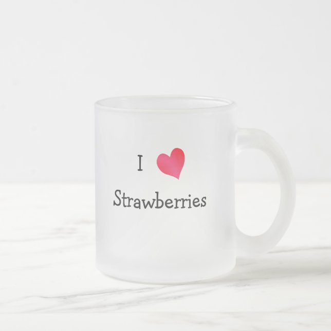 I Liebe Erdbeeren Mattglastasse (Rechts)