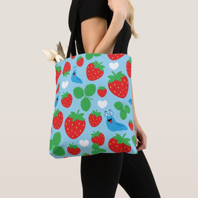I Liebe Erdbeeren Nahtloses Muster (Von Nahem)