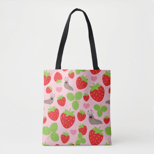 I Liebe Erdbeeren Nahtloses Muster (Vorderseite)
