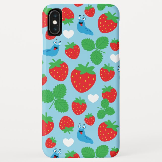 I Liebe Erdbeeren Nahtloses Muster Case-Mate iPhone Hülle (Rückseite)