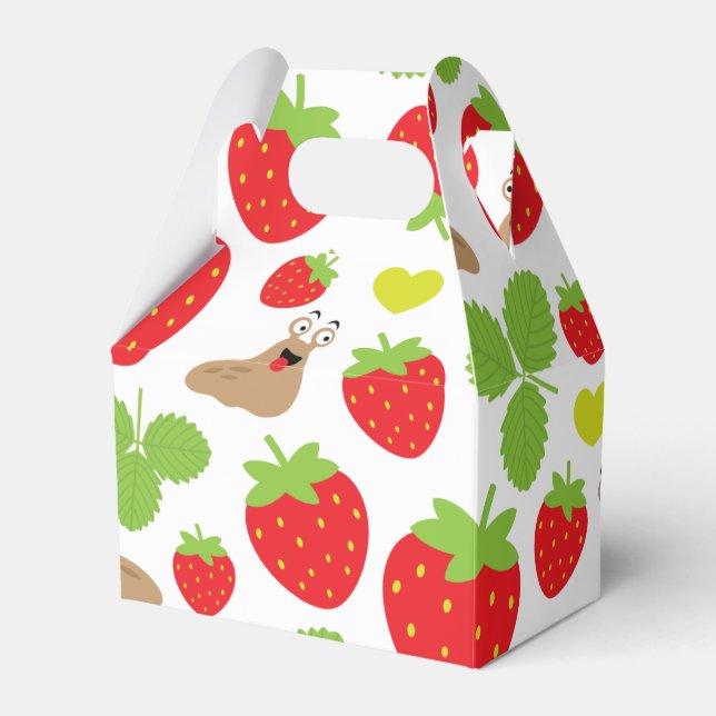 I Liebe Erdbeeren Nahtloses Muster Geschenkschachtel (Vorderseite)