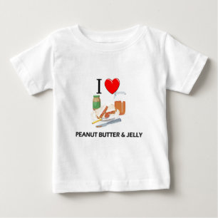 I Liebe-Erdnussbutter u. Gelee Baby T-shirt
