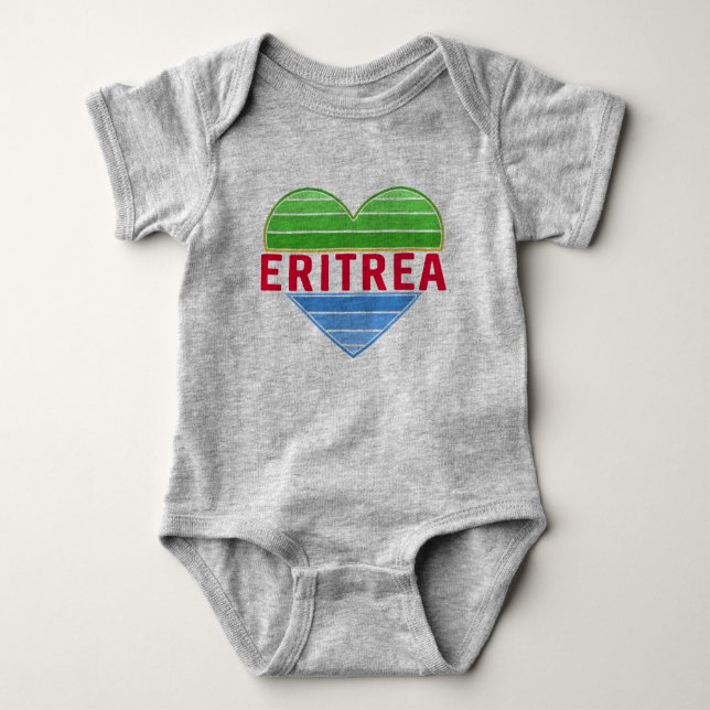 I Liebe Eritrea, Eritreer Herz Baby Strampler (Vorderseite)