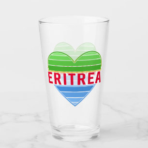 I Liebe Eritrea, Eritreer Herz Glas