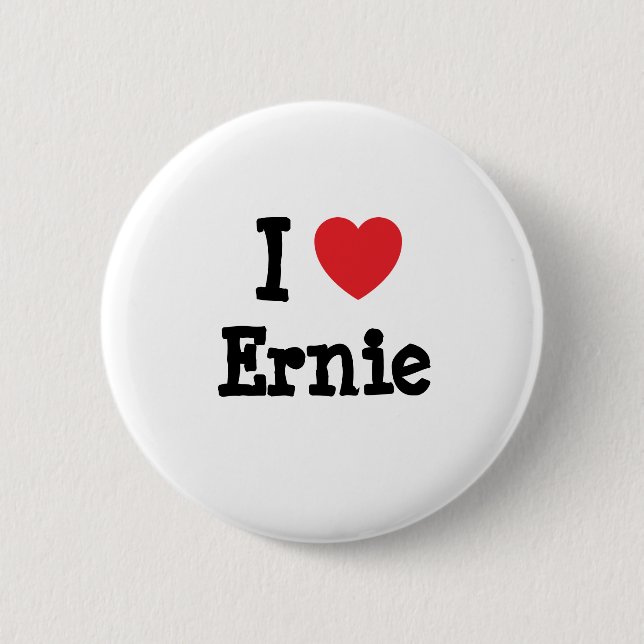 I Liebe Ernie herzcustom personalisiert Button (Vorderseite)