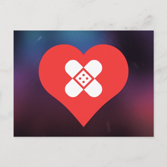 I Liebe Erste Hilfe Postkarte (Vorderseite)