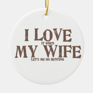 I LIEBE (es, wenn) MEINE EHEFRAU (uns gelassen Keramik Ornament
