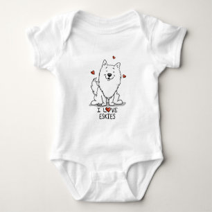 I Liebe Eskies (I Liebe American Eskimo Hunde) - N Baby Strampler