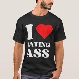 I Liebe Essen ich Herz essen Y2k Ästhetische Rote  T-Shirt