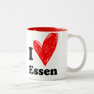 I Liebe Essen Zweifarbige Tasse