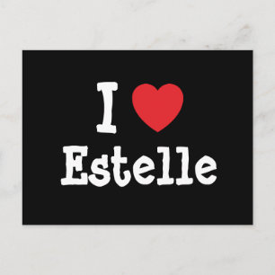 I Liebe Estelle heart T - Shirt Postkarte
