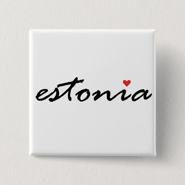 I Liebe Estland Button (Vorderseite)