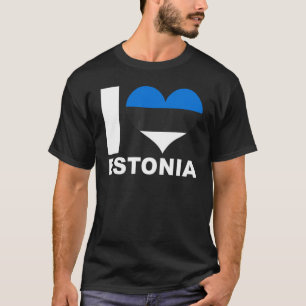 I Liebe Estland Herzenflagge Estland T-Shirt