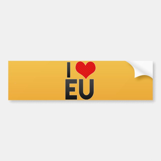 I Liebe EU Autoaufkleber (Vorne)