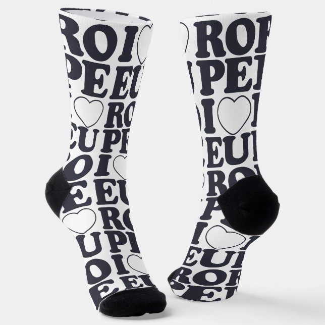 I LIEBE EUROPA SOCKEN (Gewinkelt)