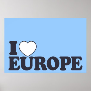 I LIEBE EUROPE Zollplakat Poster