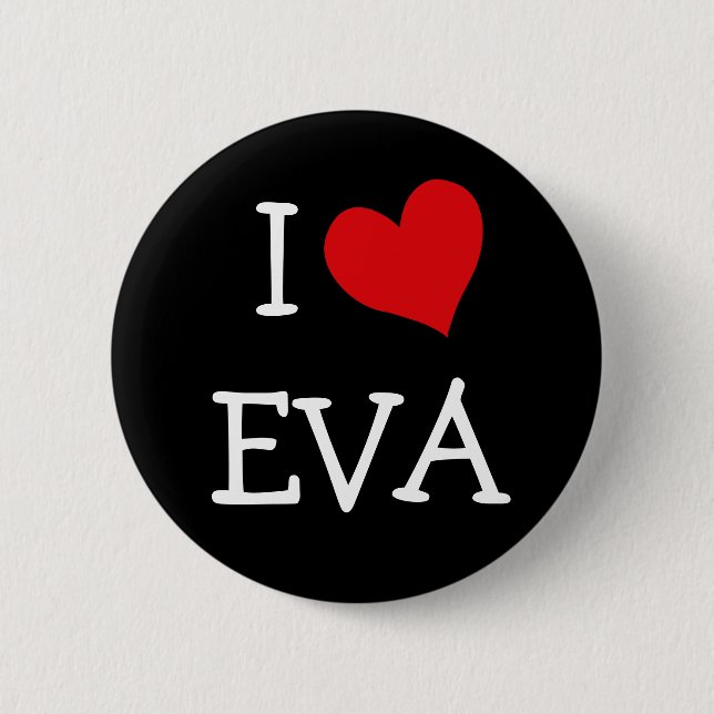 I Liebe Eva Button (Vorderseite)