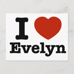 I Liebe Evelyn Postkarte