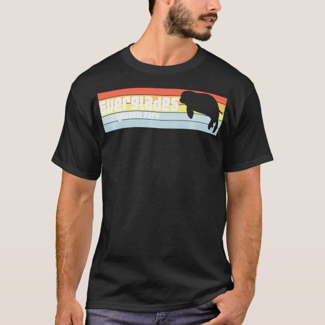 I Liebe Everglades National Park Florida FL Manate T-Shirt (Vorderseite)
