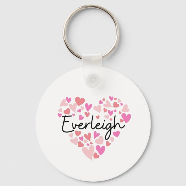 I Liebe Everleigh Schlüsselanhänger (Vorderseite)