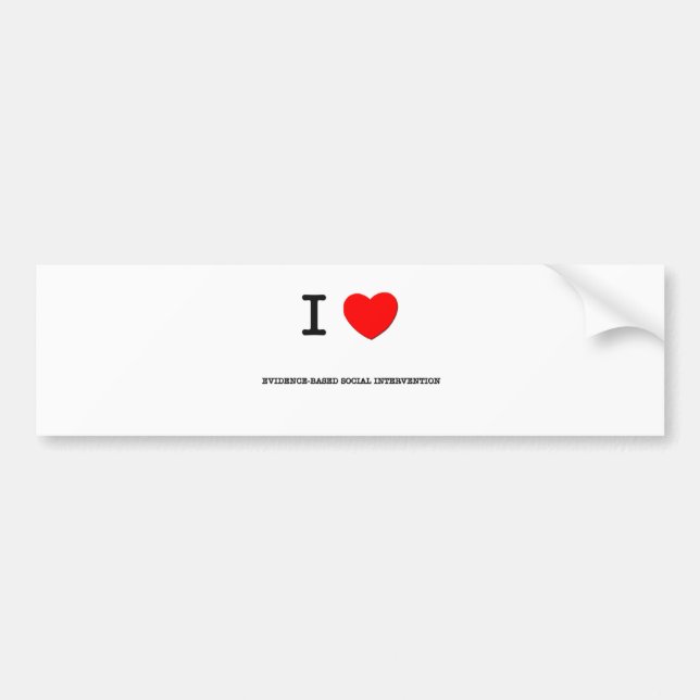 I Liebe EVIDENCE-BASED SOZIAL-INTERVENTION Autoaufkleber (Vorne)