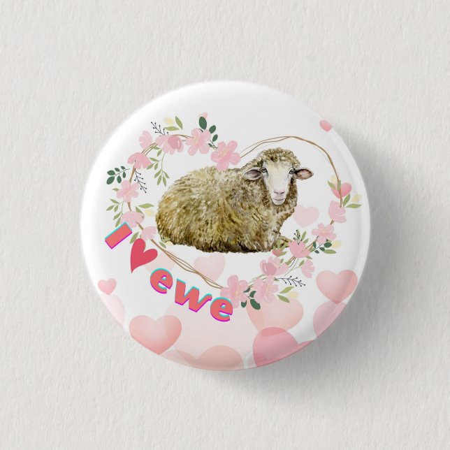 I Liebe Ewe Button (Vorderseite)