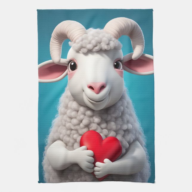 I Liebe Ewe Geschirrtuch (Vertikal)