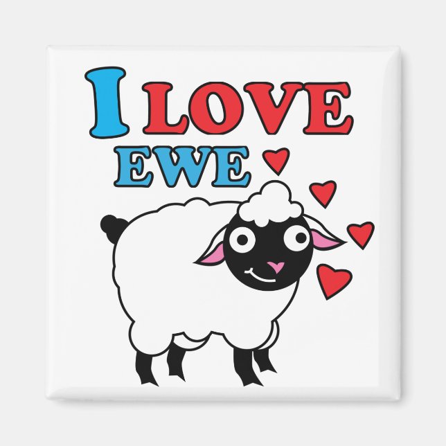 I Liebe Ewe Magnet (Vorne)