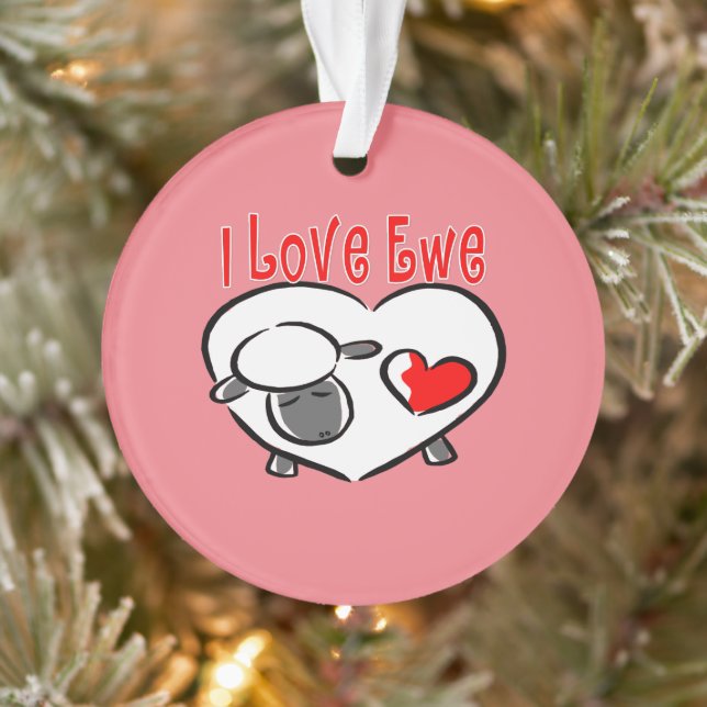 I Liebe Ewe Romantische Zitate Ornament (Baum)