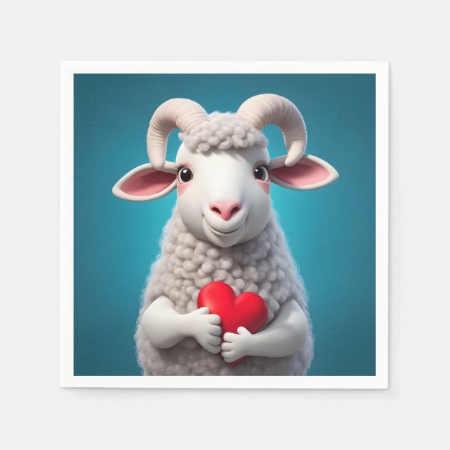 I Liebe Ewe Serviette (Vorderseite)