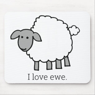 I Liebe Ewe Sheep Mousepad