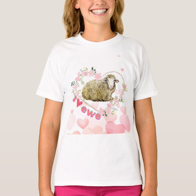 I Liebe Ewe T-Shirt (Vorderseite)