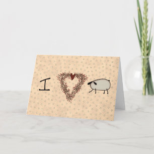 I Liebe Ewe Valentine's Day Card Feiertagskarte