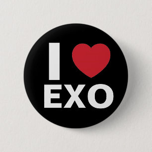 I Liebe Exo Knopf (Schwarzes) Button