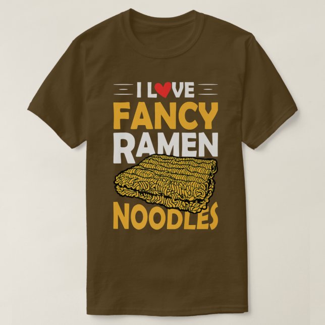 I Liebe Extravagant Ramen Noodles Funny Noodle Eat T-Shirt (Design vorne)