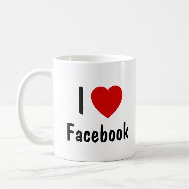 I Liebe Facebook Kaffeetasse (Links)