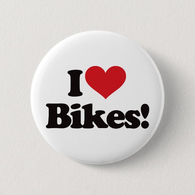 I Liebe-Fahrräder! Button (Vorderseite)