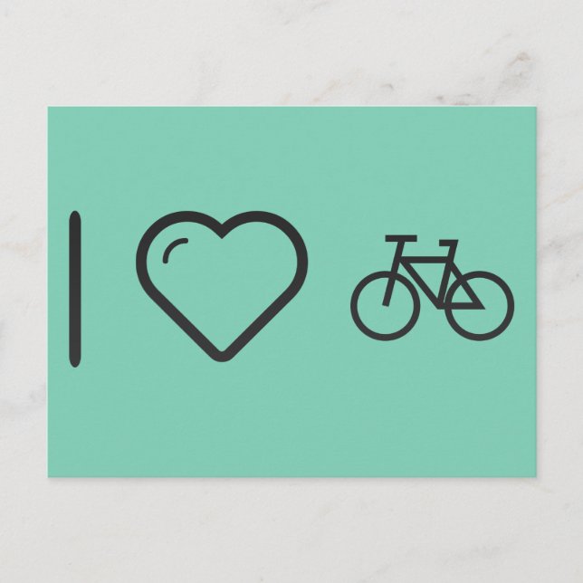 I Liebe Fahrräder Postkarte (Vorderseite)