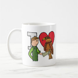 I Liebe Falconry Kaffeetasse