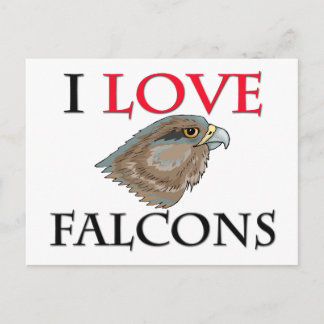 I Liebe Falcons Postkarte