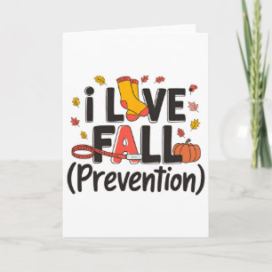 I Liebe Fall Prävention Krankenschwester Retro Ern Karte