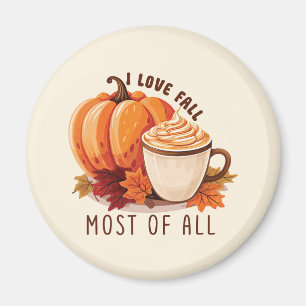 I Liebe Fall - Pumpkin und Pumpkin GewürzLatte Magnet