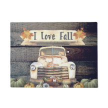 I Liebe Fall Rustikaler Lkw und Herbstleven