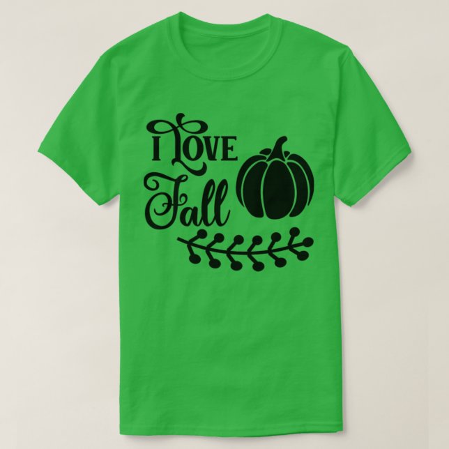 I Liebe Fall Simple Letters T-Shirt (Design vorne)