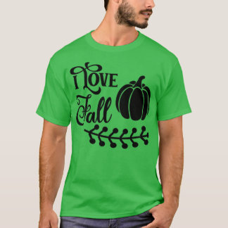 I Liebe Fall Simple Letters T-Shirt